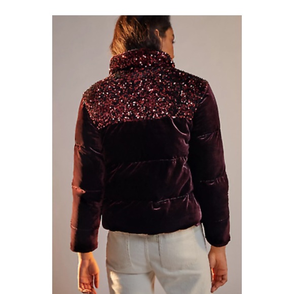 Anthropologie Sequin puffer jacket - Picture 3 of 5